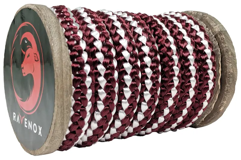Burgundy Knit Polyester Rope – Contrast Tracer Accent 1
