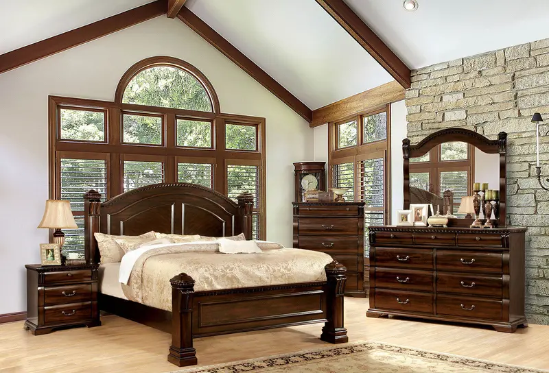 Burleigh Queen Bedroom Set With Chest – 5-Piece Collection By Furniture Of America 1