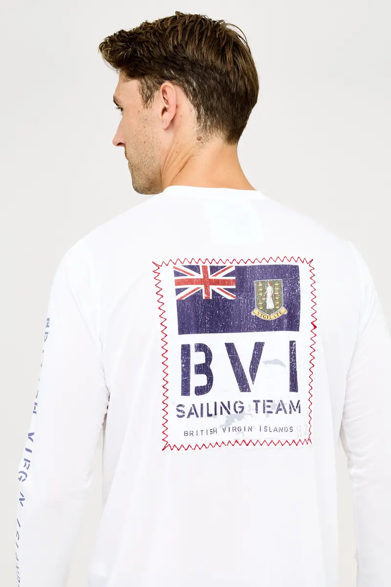 Bvi Sailing Team Official Upf 50 Sun Shirt – White 1