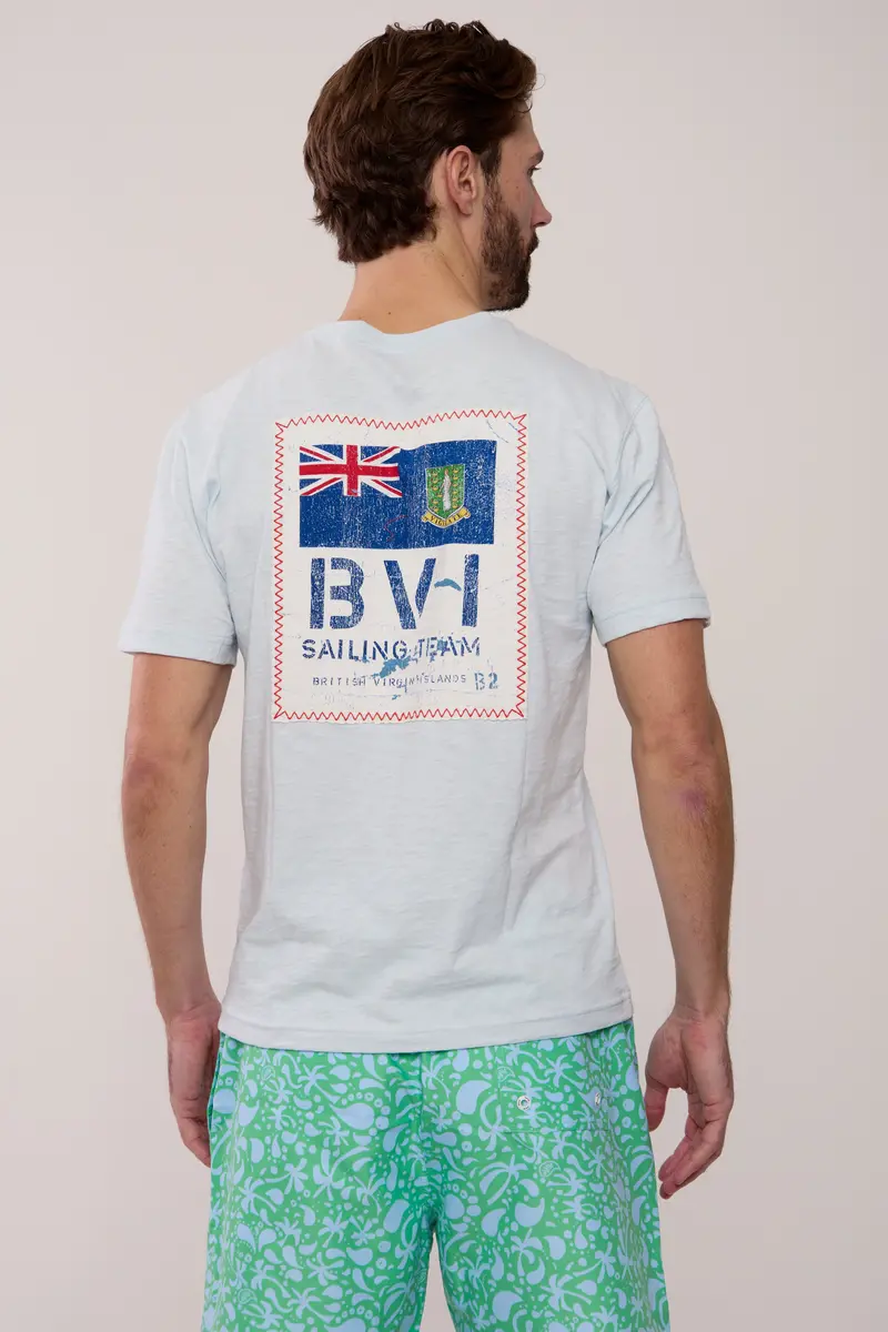 Bvi Sailing Team Patch T-Shirt – Misty Blue 1