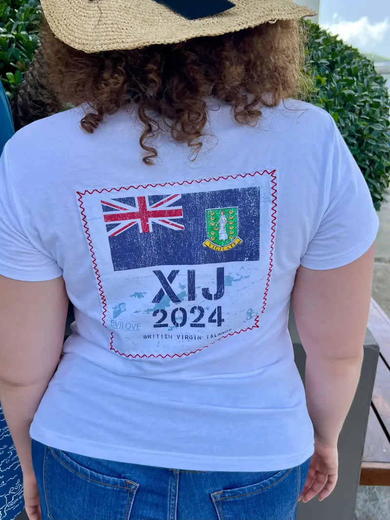 Bvi Xij24 Patch Detail Women’S Tee – White 1