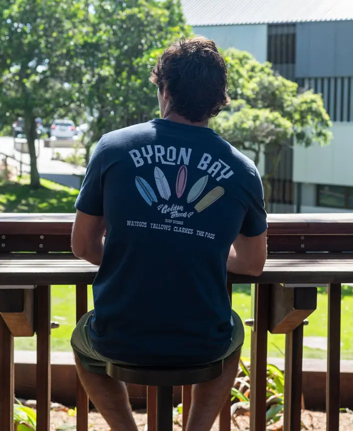 Byron Bay Smurf Graphic T-Shirt In Navy 1