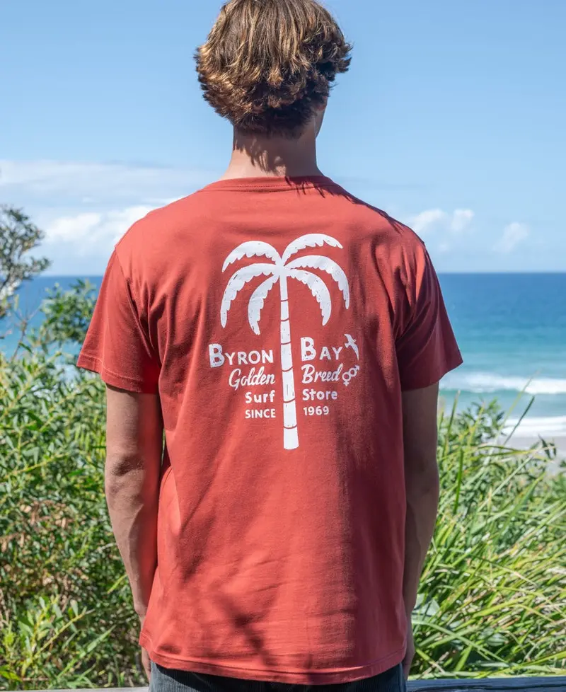 Byron Palm Loco Graphic T-Shirt In True Red 1