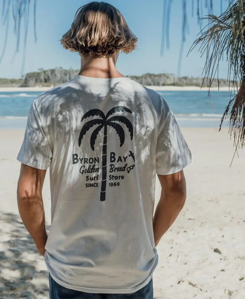 Byron Palm Loco Tee In Off-White 1
