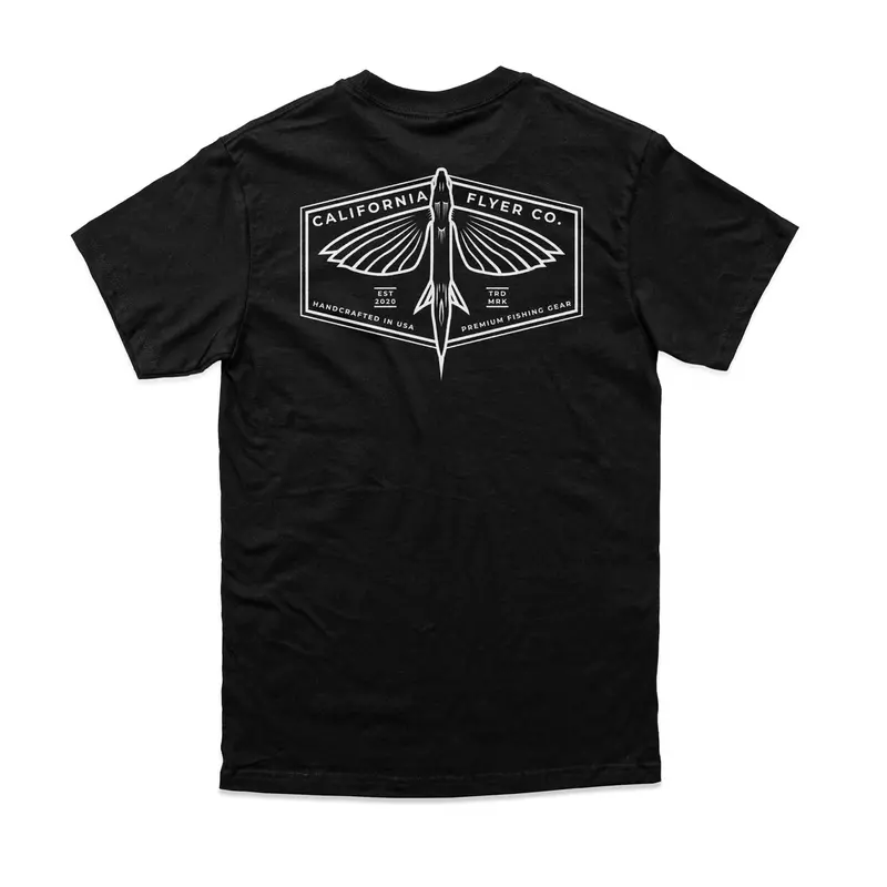 California Flyer Co. Logo Tee – Black Hex Design 1