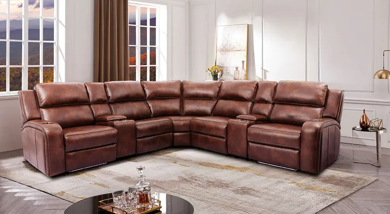 Callie Power Sectional With Responsive Motion Seating By Furniture Of America 1