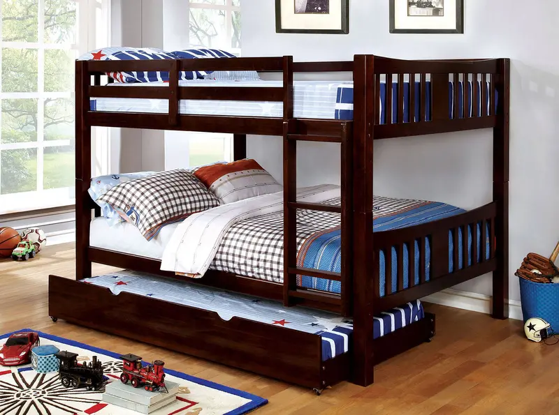 Cameron Twin-Over-Full Bunk Bed With Extended Guardrails (Cm-Bk929F-Ex-Bed) 1