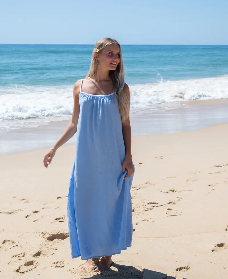 Camilla Maxi Dress In Finch And White Colorway 1