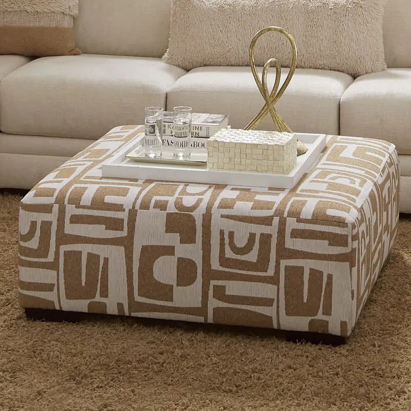 Carleton Upholstered Ottoman By Furniture Of America – Sm5172-Ot 1