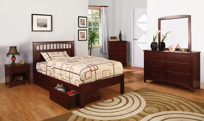 Carus 4-Piece Bedroom Set By Furniture Of America (Cm7904Ch-T-4Pc) 1