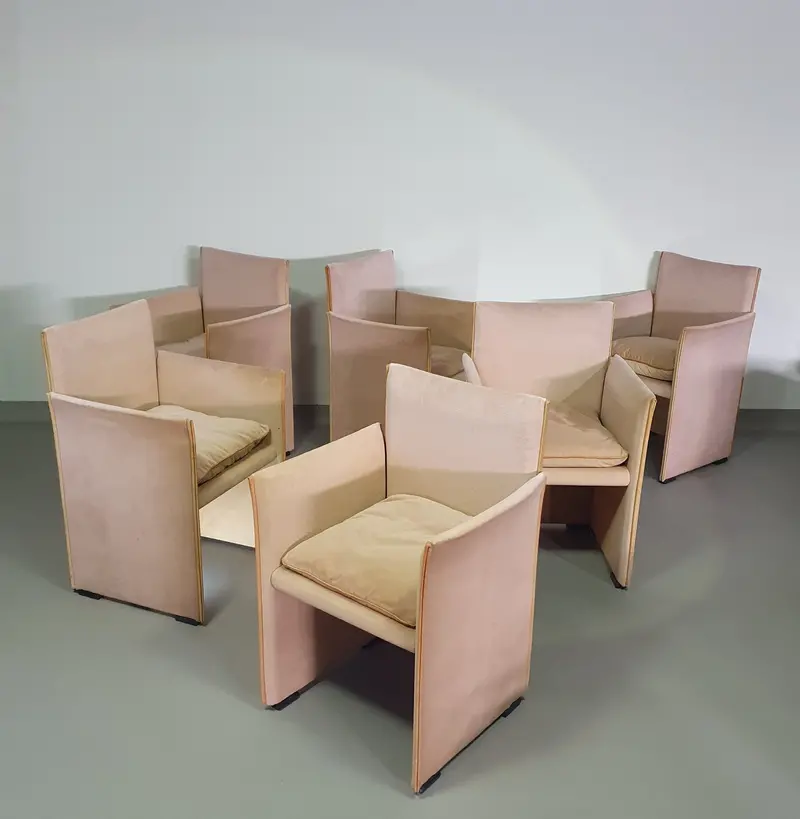 Cassina 401 Break Chairs By Mario Bellini — Set Of Six, 1990S Iconic Lounge Seating 1