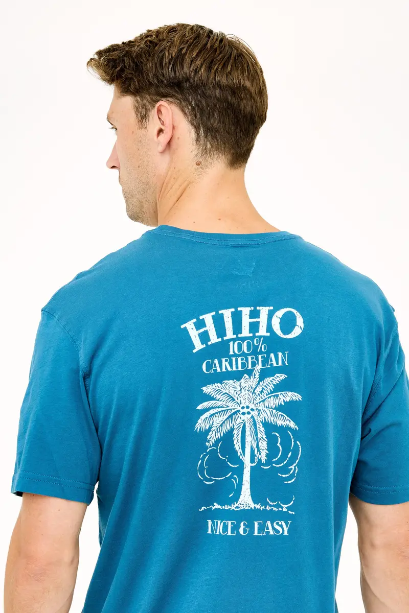 Casual Cotton T-Shirt In Deep Sea Blue 1