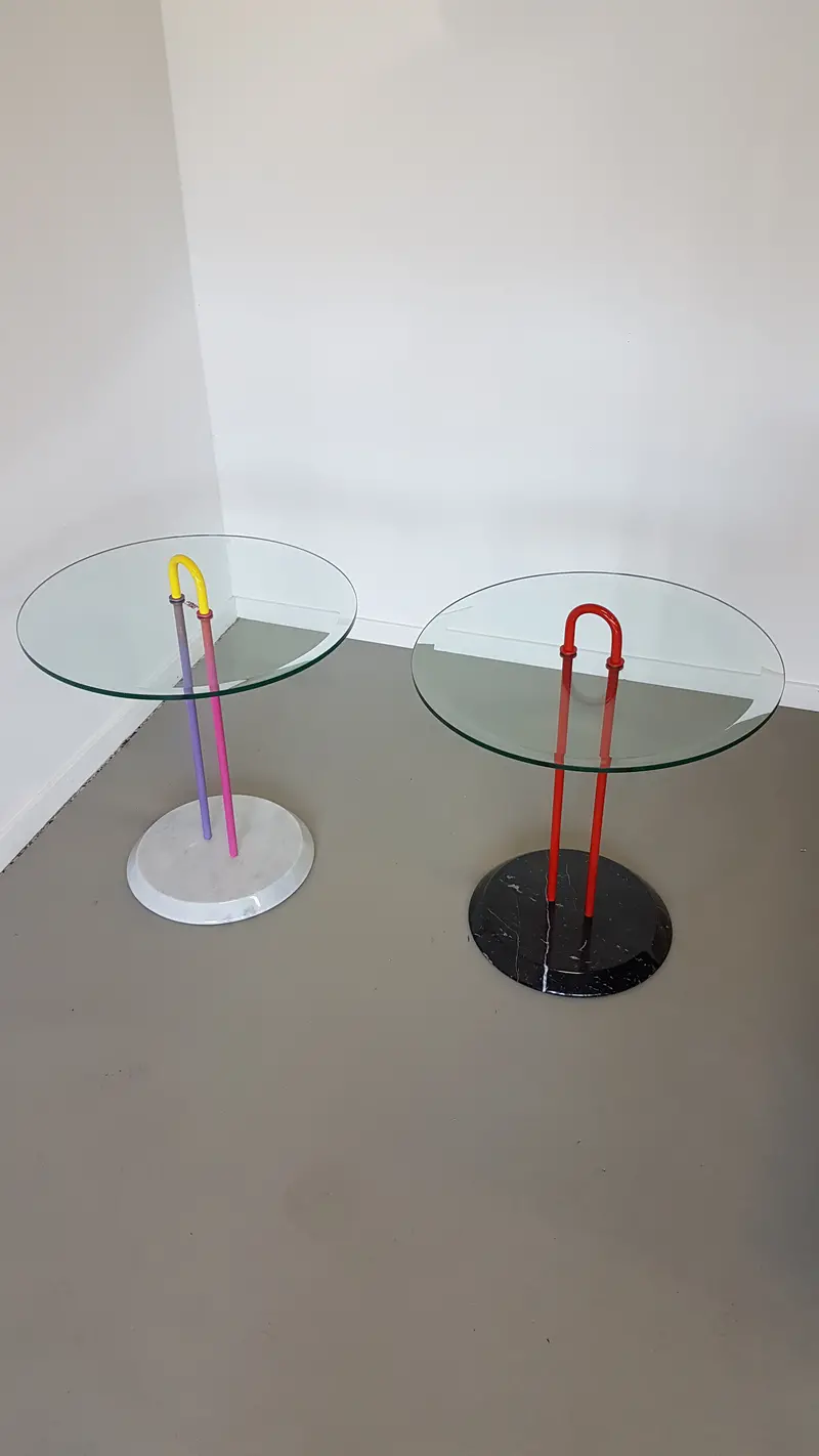 Cattelan Italia Glass-And-Marble Side Table By Vico Magistretti 1