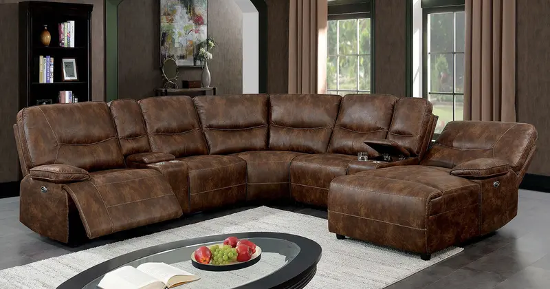 Chantelle Power Sectional With Multi-Position Motion Support By Furniture Of America 1
