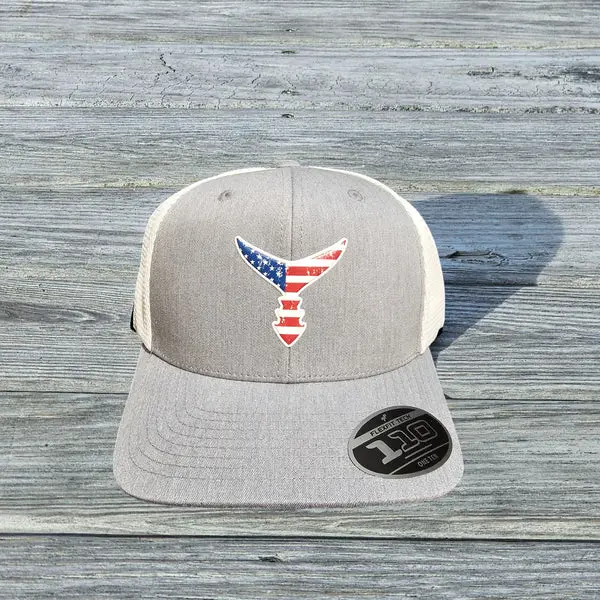 Chasing Tail Adjustable Snapback – Heather Gray/White With American Gel Logo 1