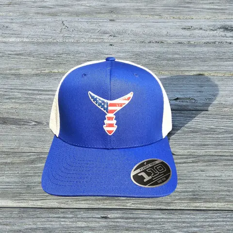 Chasing Tail Adjustable Snapback – Royal Blue & White With American Gel Insert 1
