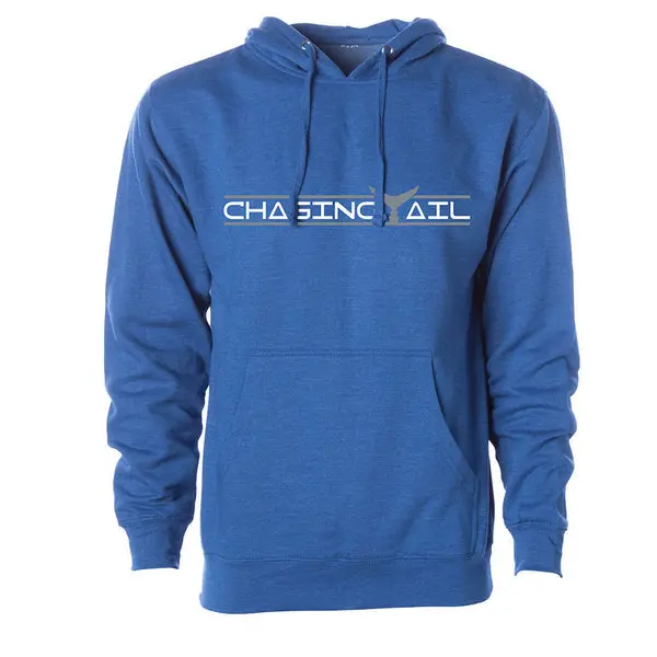 Chasing Tail Bi-Blend Hoodie – Royal Blue With Gray Tail Design, Xxl 1
