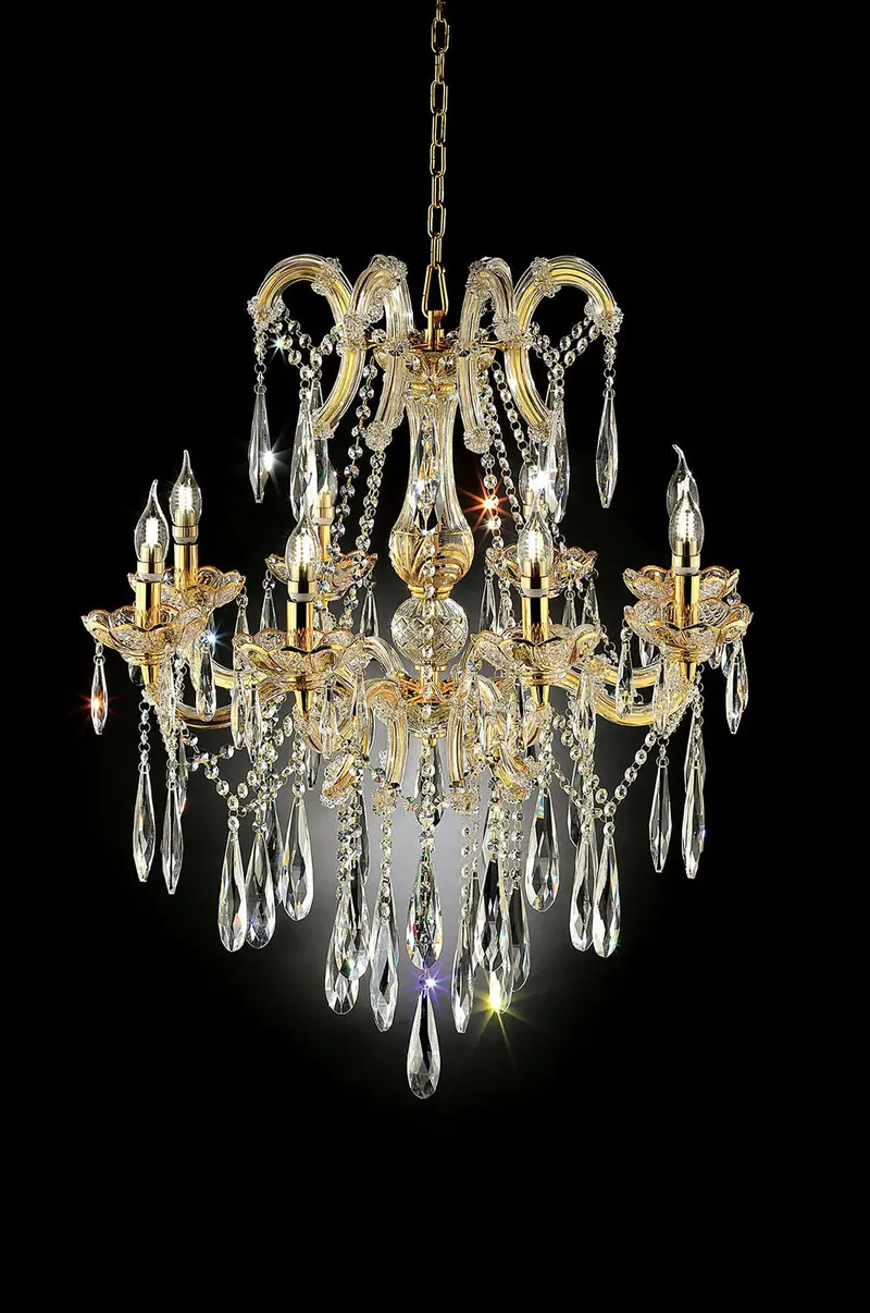 Christiana Gold Ceiling Lamp – 35-Inch Statement Pendant Light By Furniture Of America (Model L9806H) 1