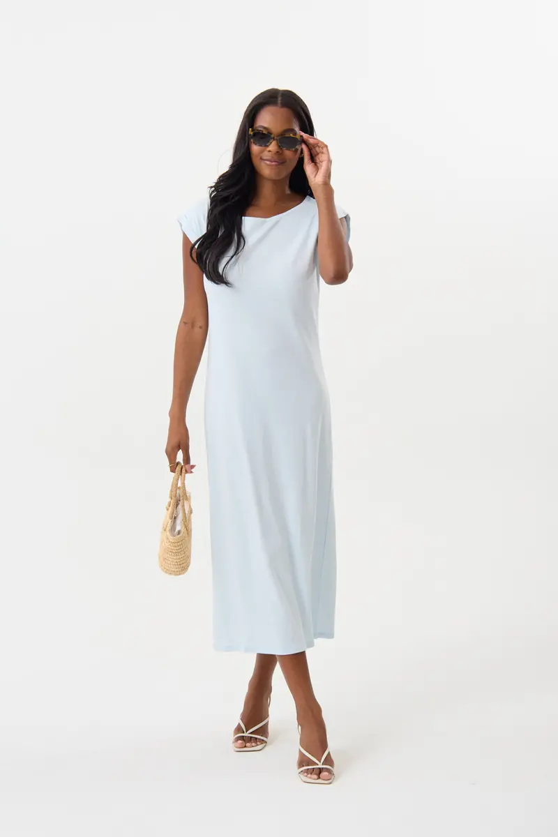 Christine Misty Blue Maxi Dress 1