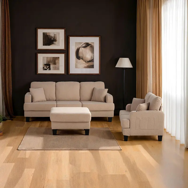 Cinderford Mid-Century Sofa By Furniture Of America – Sl6936Bg-Sf-Pk 1