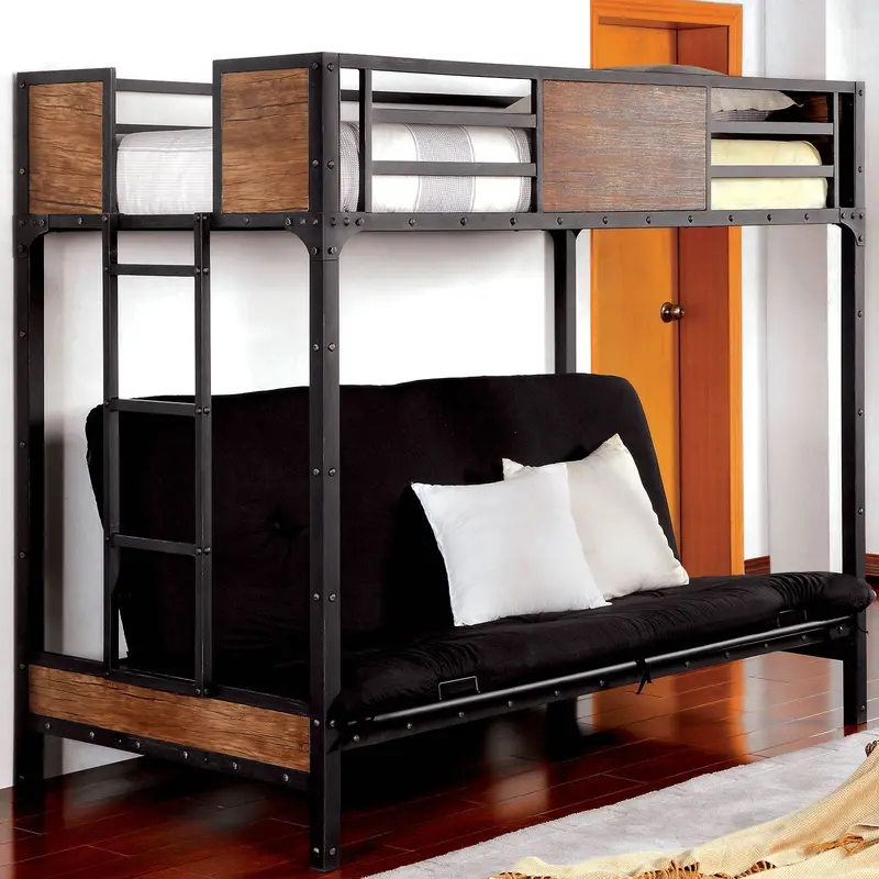Clapton Twin Loft Bed With Futon Base By Furniture Of America – Cm-Bk029Ts 1