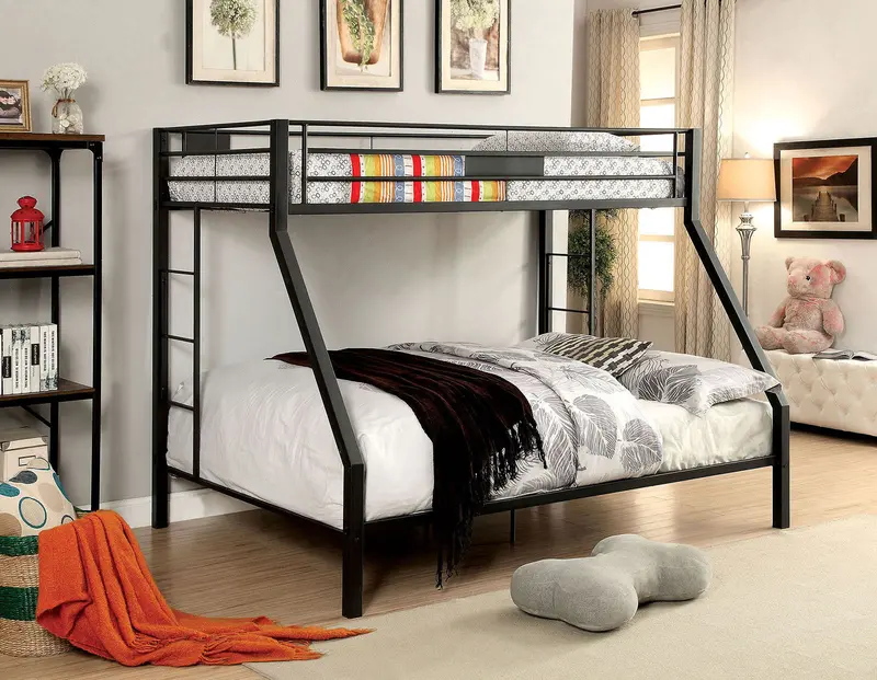 Claren Twin Xl-Over-Queen Bunk Bed By Furniture Of America – Cm-Bk939Tq-Bed 1