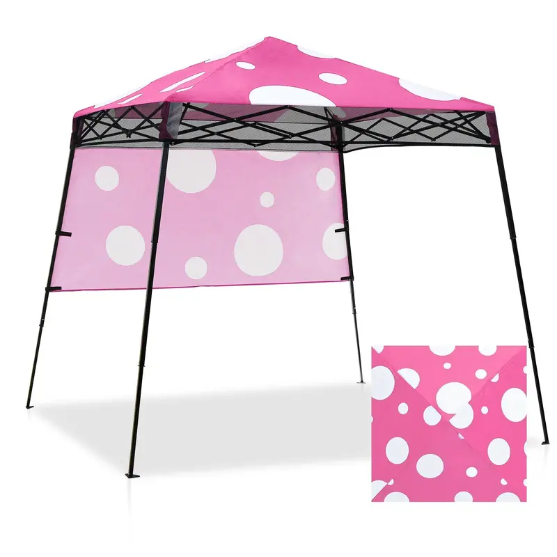 Colorrise Day Tripper 8X8 Pop-Up Canopy Tent With Carry Backpack – Pink Mushroom Top 1