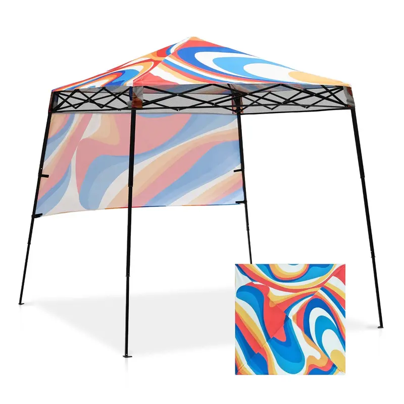 Colorrise Graphics 8X8 Day Tripper Canopy – Swirl Pattern Digital Printed Top 1