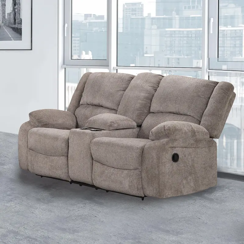 Cosimo Motion Loveseat With Smooth Glide Mechanism By Furniture Of America 1