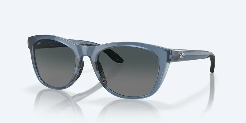 Costa Aleta Sunglasses – Matte Translucent Blue Frame With Blue Mirror 580G Lens 1
