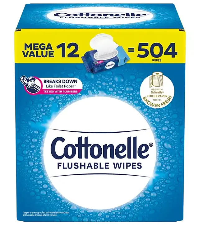 Cottonelle Fresh Care Flushable Wet Wipes – 12 Flip-Top Packs (504 Total Wipes) 1