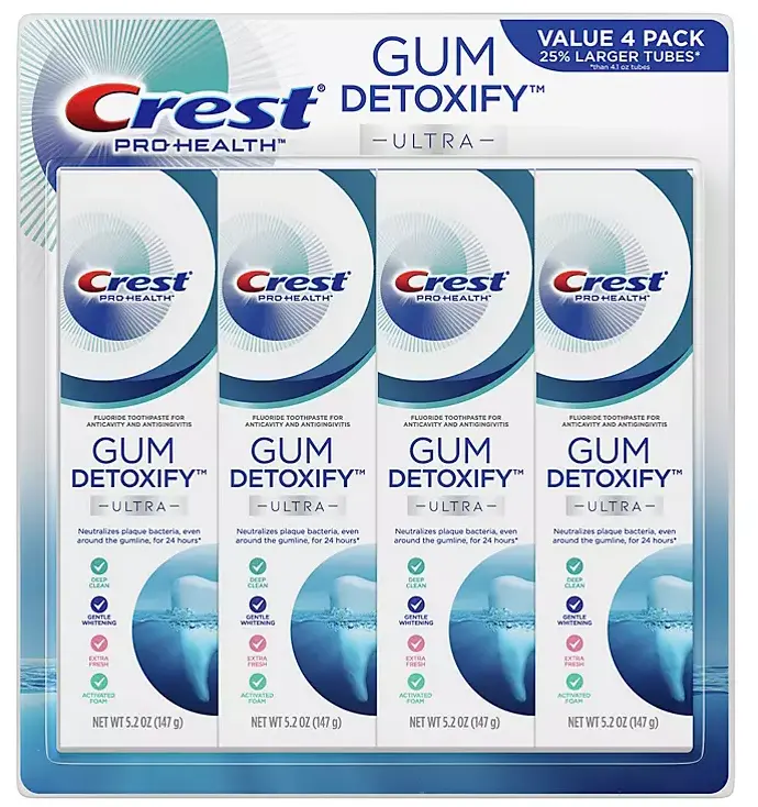 Crest Pro-Health Gum Detoxify Ultra Toothpaste – 5.2 Oz., 4-Pack 1
