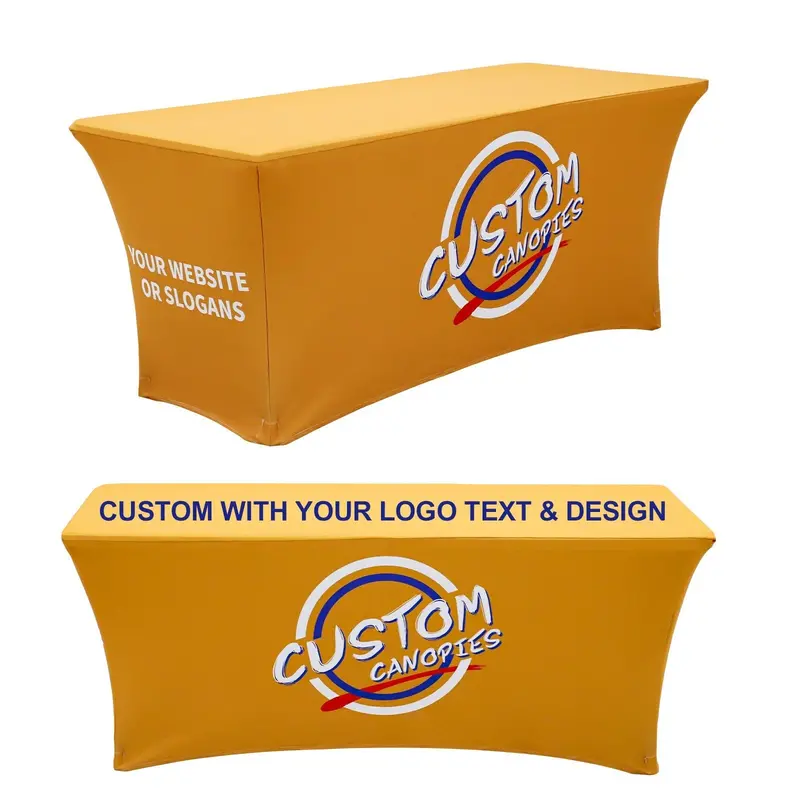 Custom Printed Stretch Table Cover – Full-Color Logo Support For 4Ft, 6Ft, Or 8Ft Tables 2
