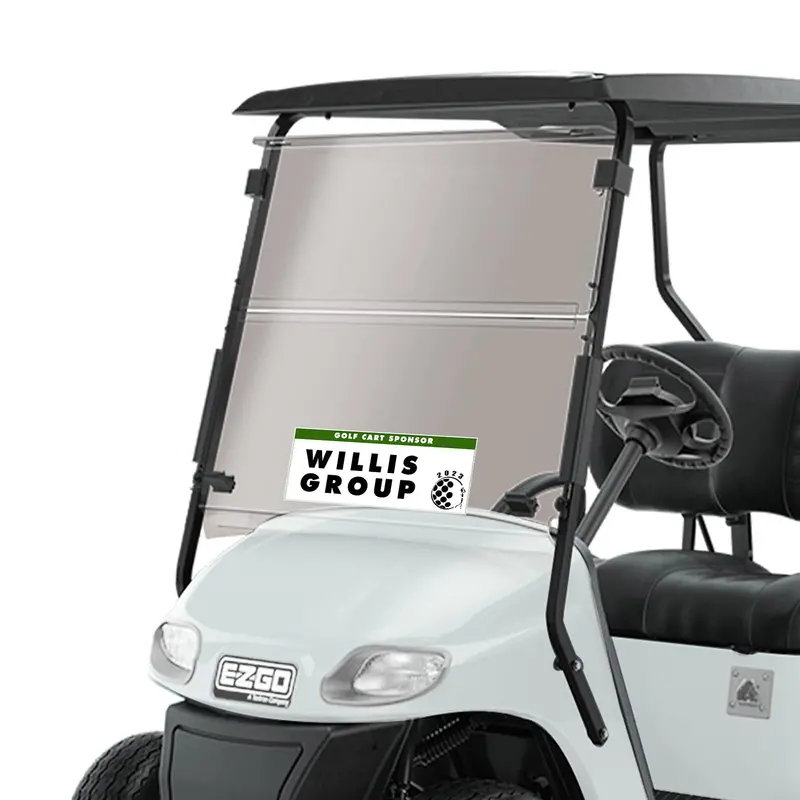 Customizable Golf Cart Sponsorship Static Clings 1