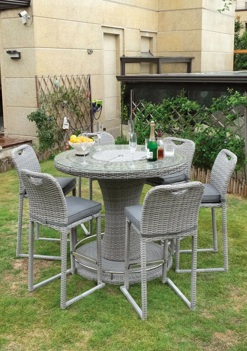 Cyprus 7-Piece Bar Height Outdoor Dining Set 1