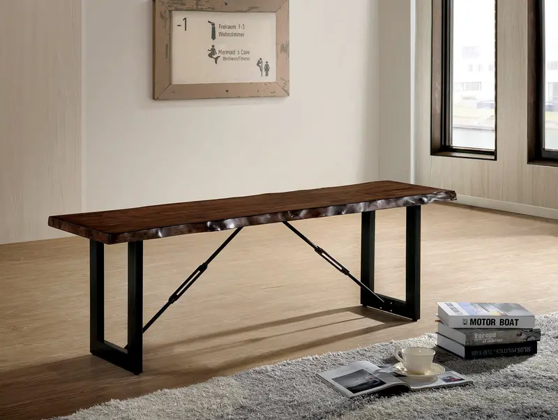 Dulce Bench With Sleek Metal Legs – Furniture Of America (Cm3604Bn) 1