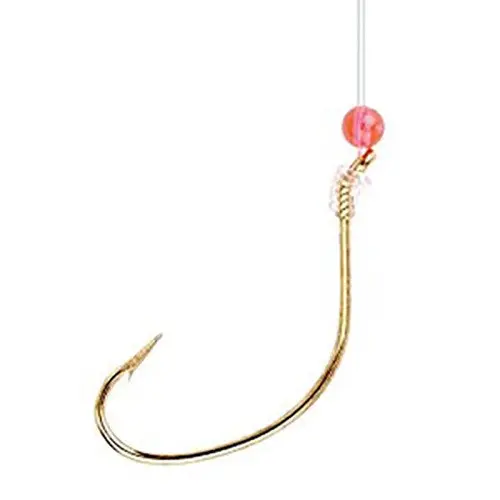 Eagle Claw 36-Inch Fluorocarbon Snell With Gold Fluke Hook 1