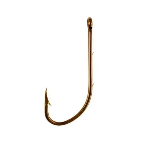 Eagle Claw Bronze Bait Holder Hook, Size 1/0 (Pack Of 6) 1