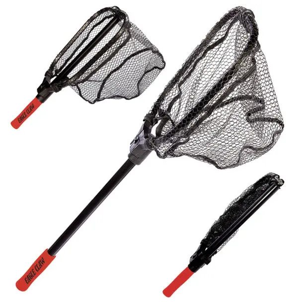 Eagle Claw Large Adjustable Folding Net – Rubberized Nylon Mesh (33"–75.5") 1