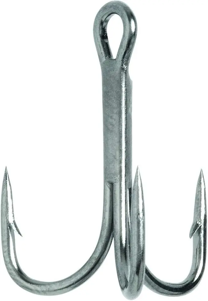 Eagle Claw Lazer 4X Treble Hook – Regular Shank, Straight Point Design 1