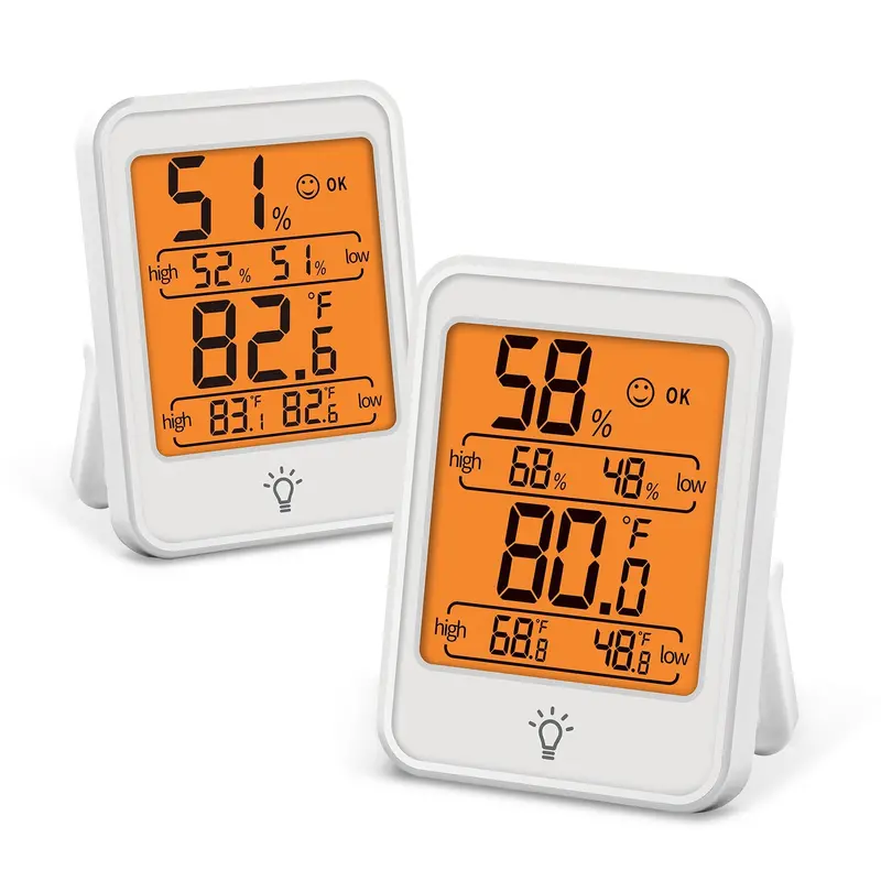 Eagle Peak Digital Hygrometer & Thermometer – 2-Pack Indoor Climate Monitor With Humidity And Temperature Readings 1