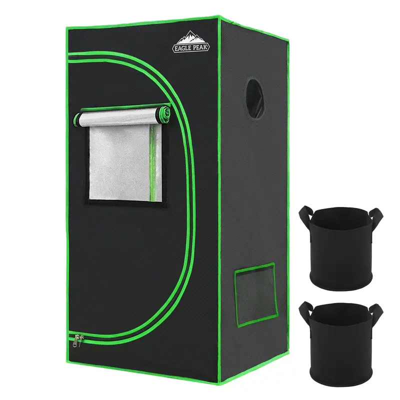 Eagle Peak Mylar-Lined Grow Tent – 600D Reflective Oxford Fabric, Observation Window & Removable Floor Tray (Four Size Options) 3
