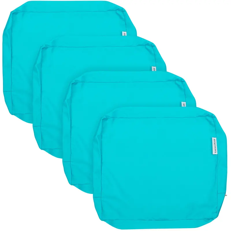 Eagle Peak Water-Resistant Chair Cushion Replacement Covers – 4-Pack For Outdoor Seating 2