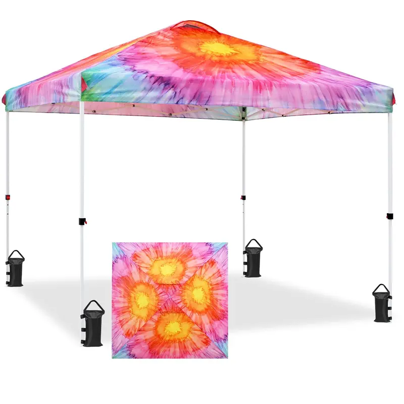 Easy Setup Colorrise™ Straight-Leg 10×10 Pop-Up Canopy Tent – 100 Sq. Ft. Shade Area 1