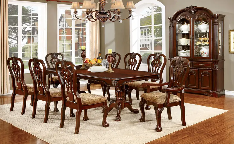 Elana Extendable Dining Table With 18" Leaf – Furniture Of America 1