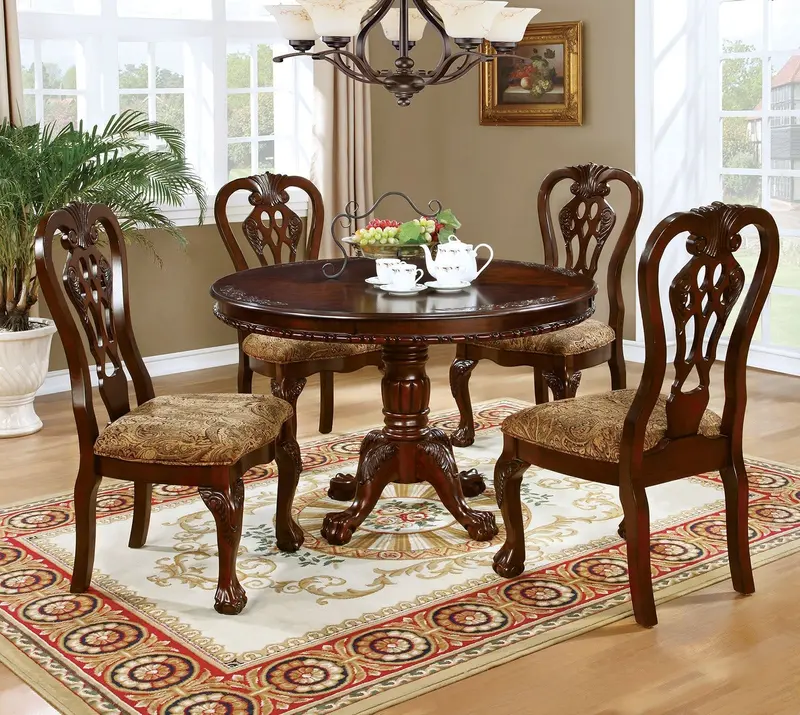 Elana Round Dining Table – Compact & Stylish By Furniture Of America 1