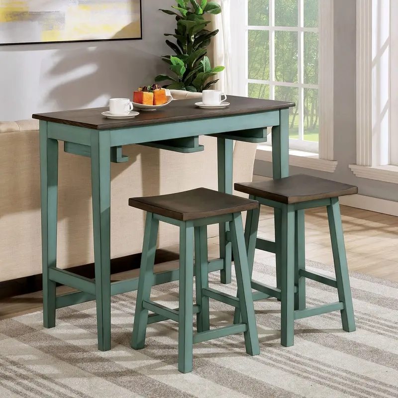 Elinor 3-Piece Bar Table Set – Gray Finish (Cm3475Gr-Pt-3Pk) 1