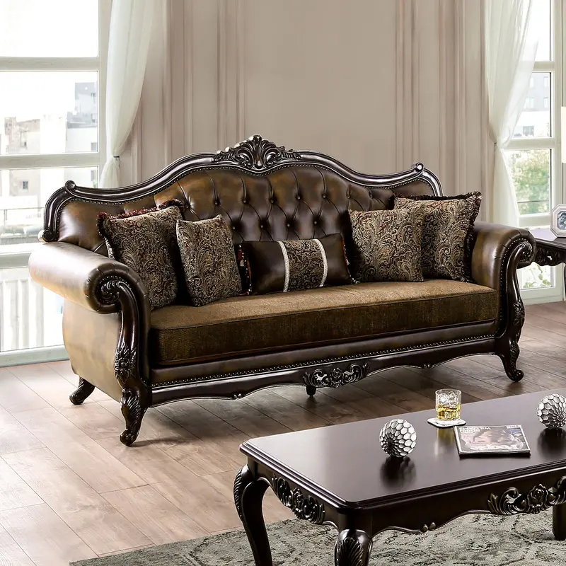 Ensenada Warm-Tone Living Room Sofa – Fm65003Br-Sf 1