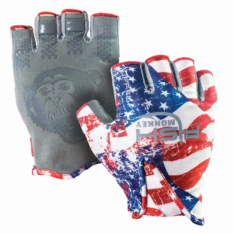 Fish Monkey Fm18 Stubby Guide Glove – Americana Pattern, Xl 1