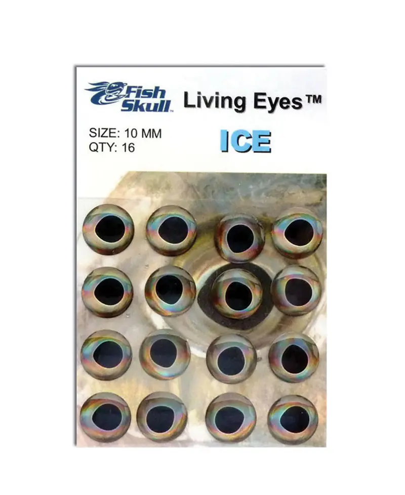 Fish-Skull Living Eyes – 10Mm Ice Silver (16-Piece Pack) 1